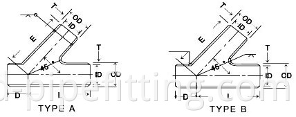 lateral tee drawing